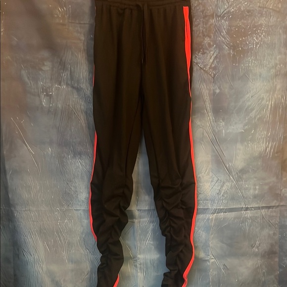 Pants - Sporty Black and Red Track Pants